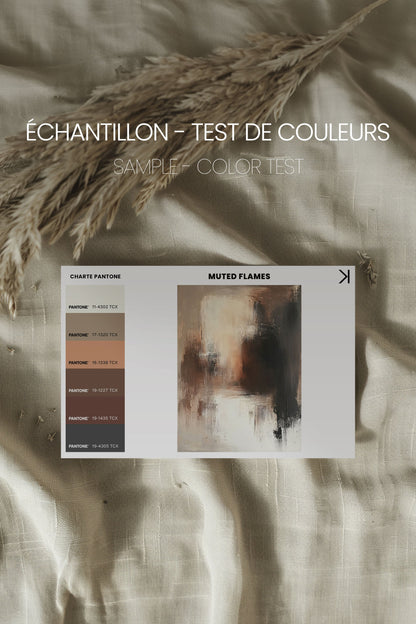 MUTED FLAMES, Oeuvre sur toile étirée