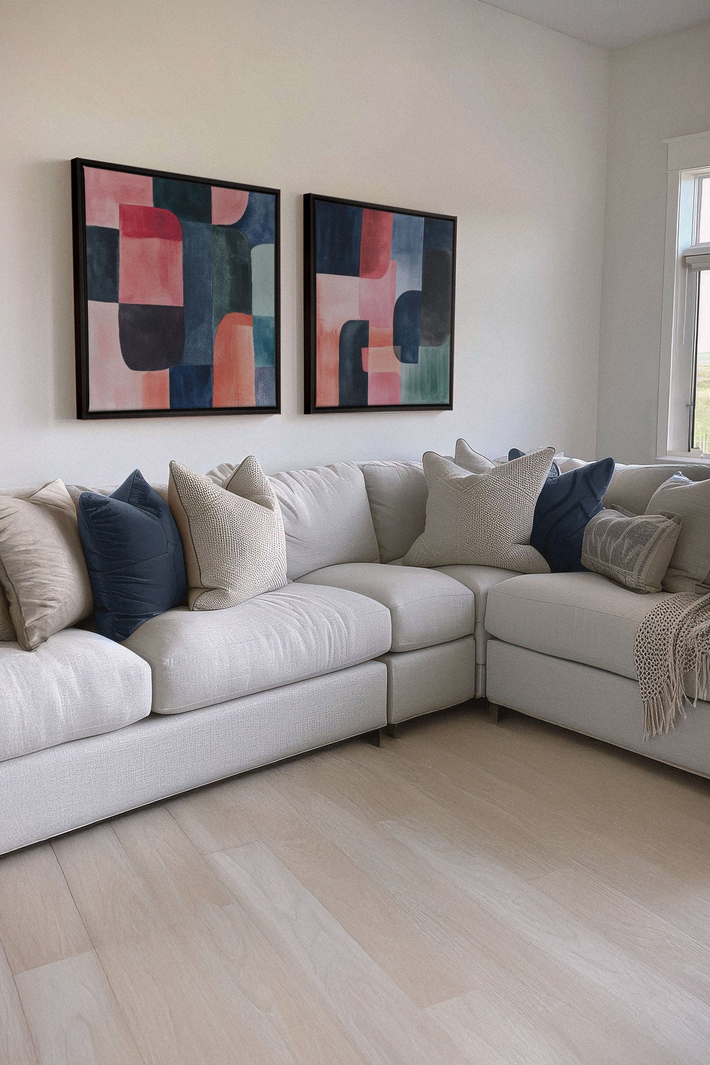 DUO ÉCLATS COLORÉS (2 Oeuvres sur toile étirée)