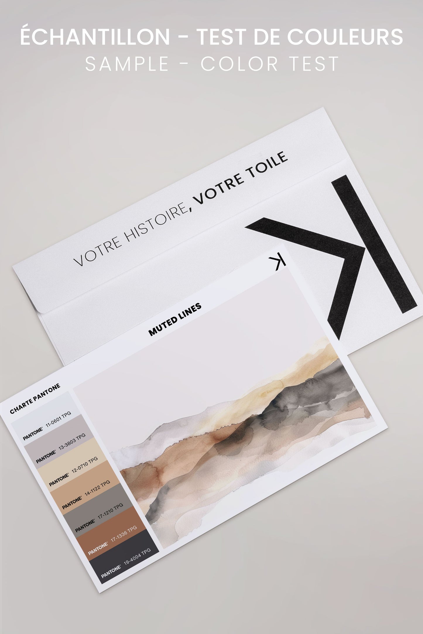 MUTED LINES, Oeuvre sur toile étirée