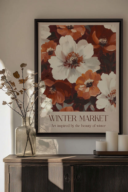 MARCHÉ HIVERNAL I, Oeuvre sur toile étirée