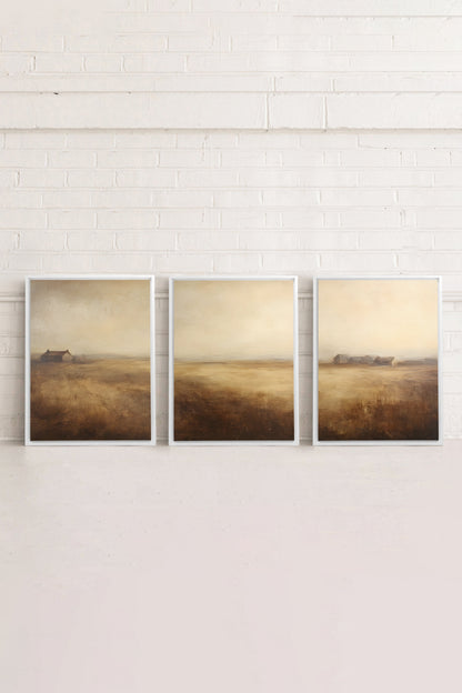 TRIO D'ANTAN (3 Oeuvres sur toile étirée)
