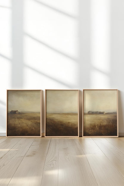 TRIO D'ANTAN (3 Oeuvres sur toile étirée)