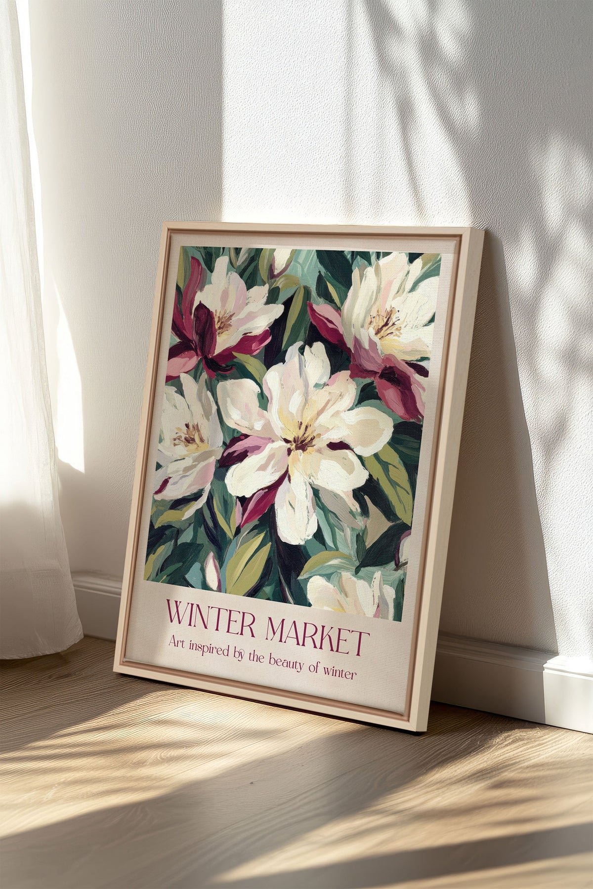 MARCHÉ HIVERNAL II, Oeuvre sur toile étirée