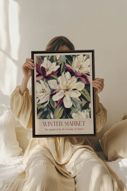 MARCHÉ HIVERNAL II, Oeuvre sur toile étirée