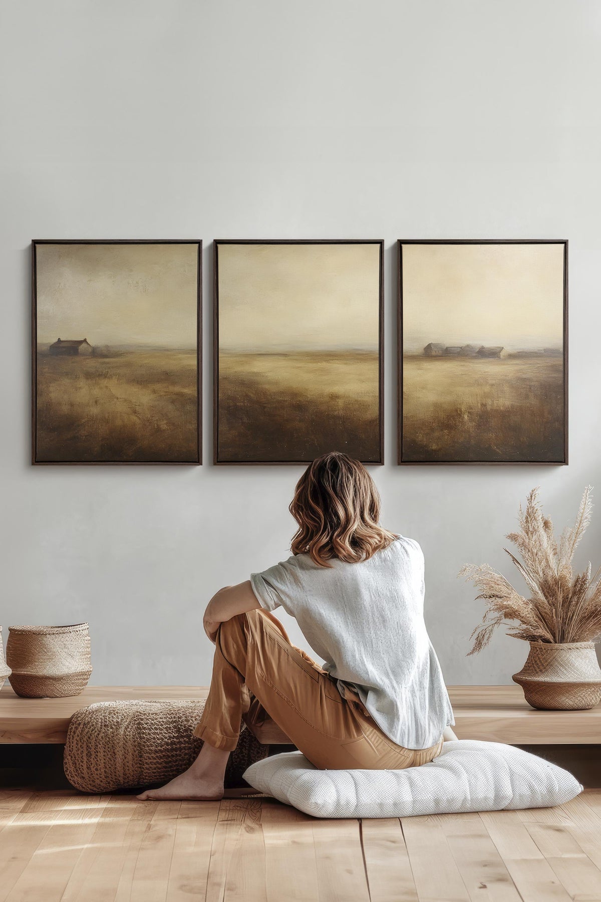 TRIO D'ANTAN (3 Oeuvres sur toile étirée)