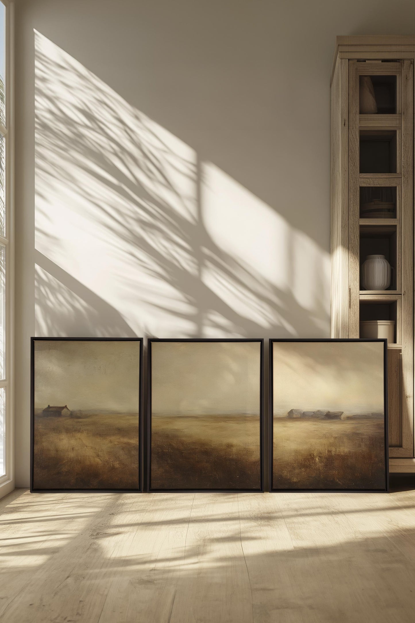TRIO D'ANTAN (3 Oeuvres sur toile étirée)