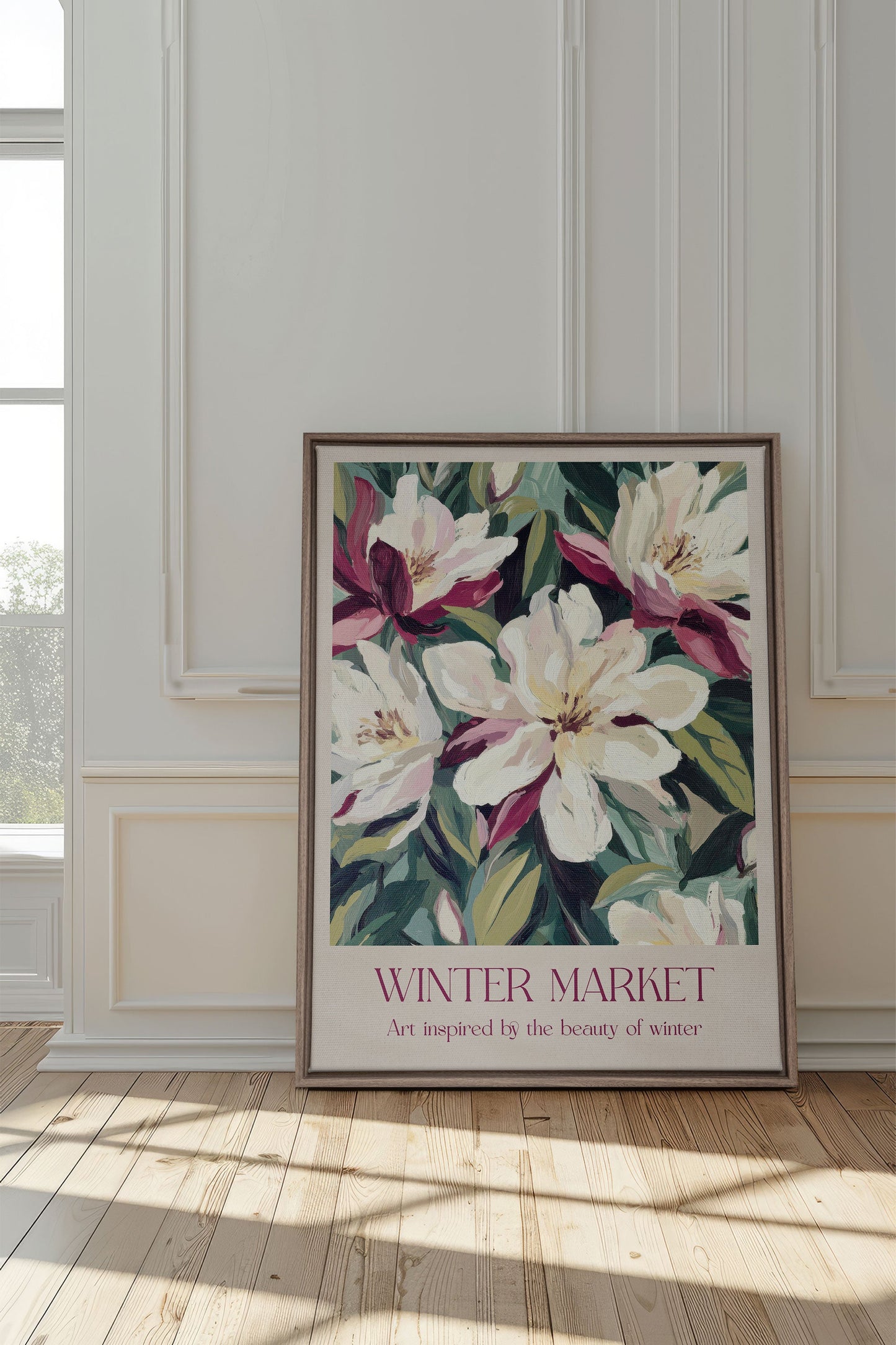 MARCHÉ HIVERNAL II, Oeuvre sur toile étirée