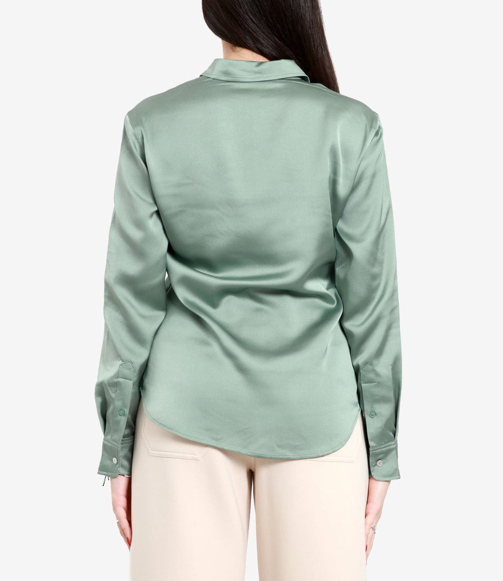 Lauren Ralph Lauren                                 Classic Fit Satin Charmeuse Shirt