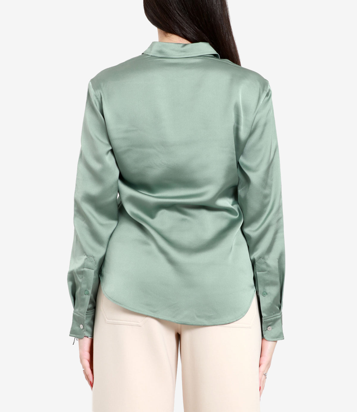 Lauren Ralph Lauren                                 Classic Fit Satin Charmeuse Shirt