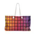 Colorful Geometric Tile Weekender Bag | Rainbow Gradient Pattern