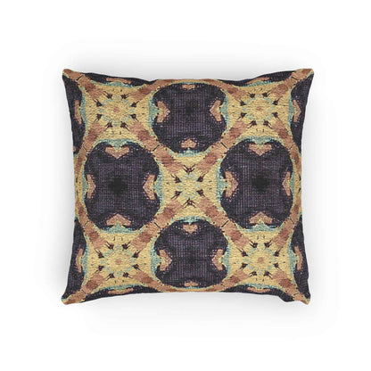 Geometric Mosaic Pattern Woven Pillow | Boho Tile Throw Cushion