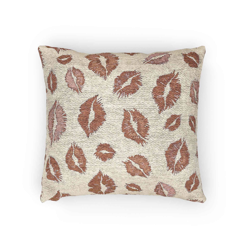 Kiss Pattern Woven Pillow | Decorative Throw Pillow for Home & Outdoor