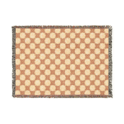Geometric Checkered Woven Throw Blanket
