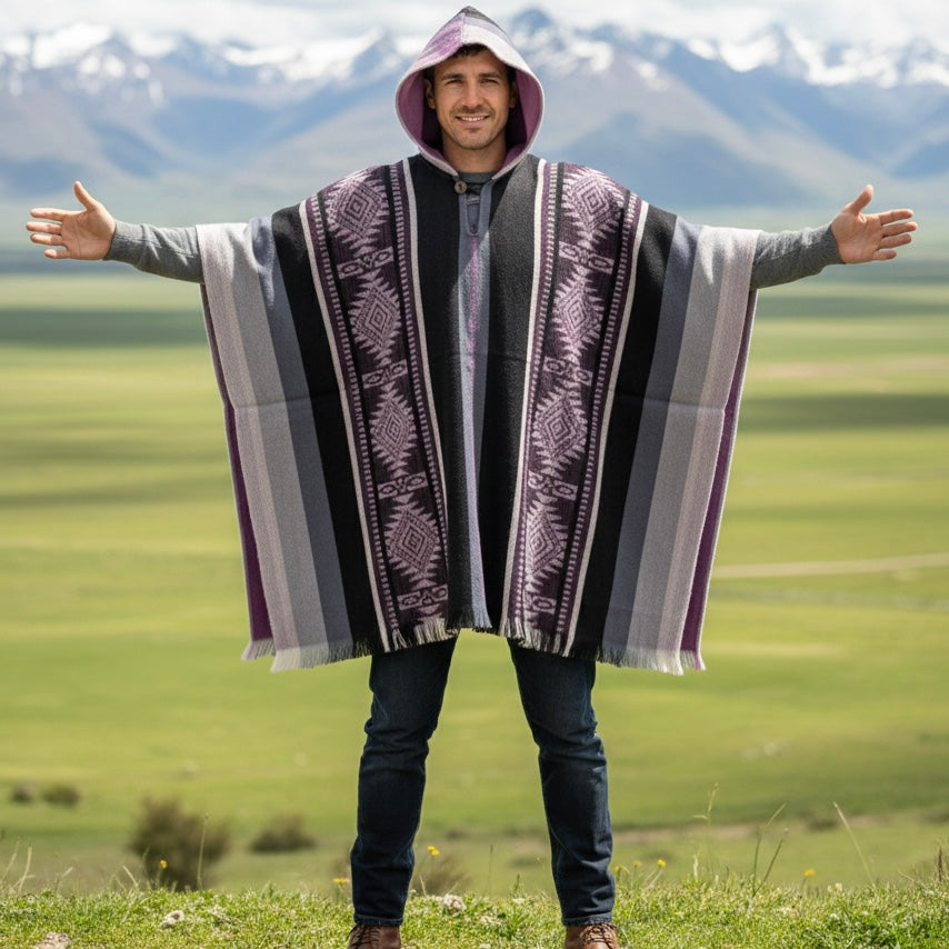 Lavender Soft Handmade Wool Ponchos