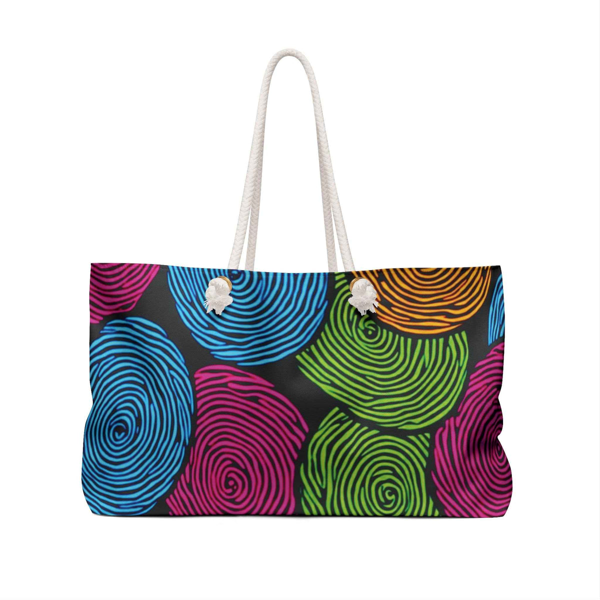 Colorful Swirl Circles Weekender Bag | Bright Abstract Pattern | Busy Mom Carryon | Mother Gifts