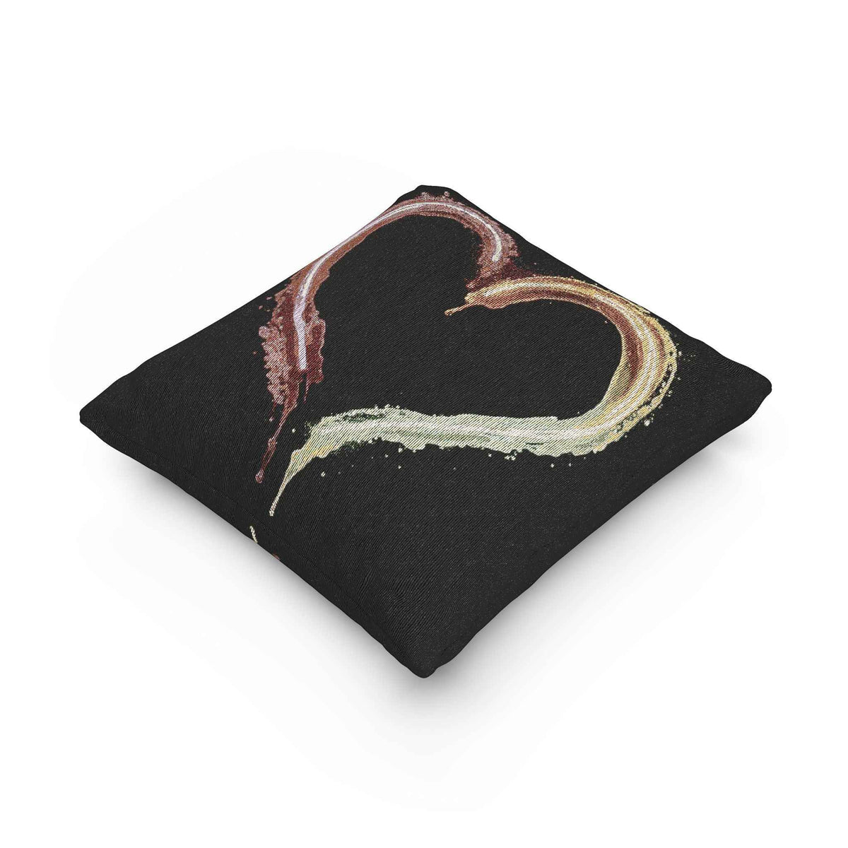 Iridescent Brushstroke Heart Pillow | Woven Pillow
