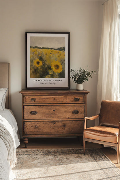 BLOOM SLOWLY, Oeuvre sur toile étirée