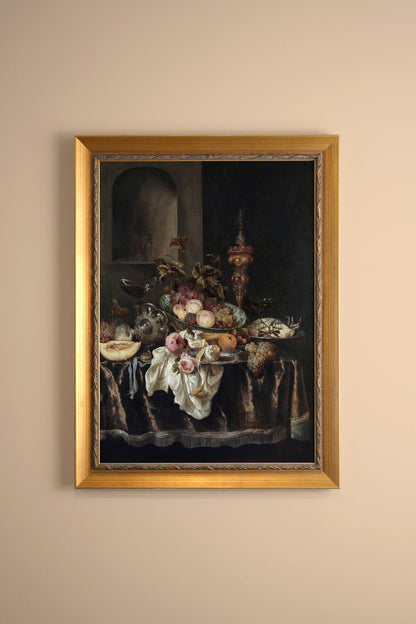 FESTIN D'ÉPOQUE, CADRE VINTAGE OR