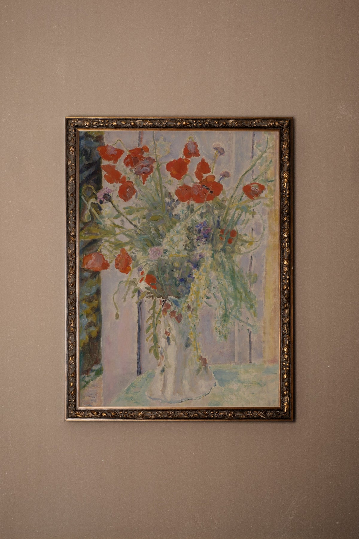 ÉCLATS DE PRINTEMPS, CADRE VINTAGE BRONZE