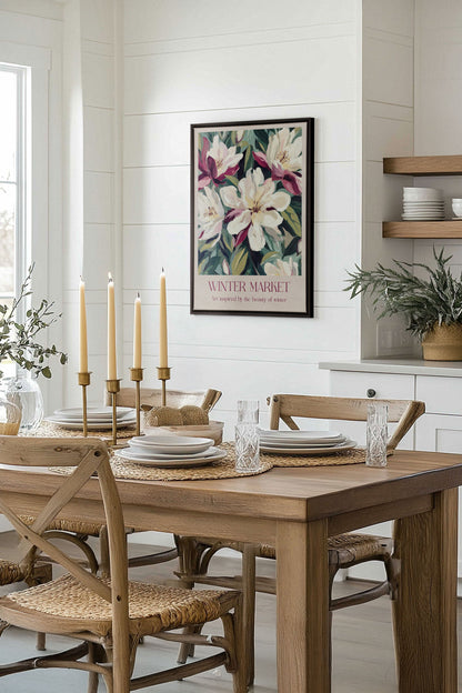 MARCHÉ HIVERNAL II, Oeuvre sur toile étirée