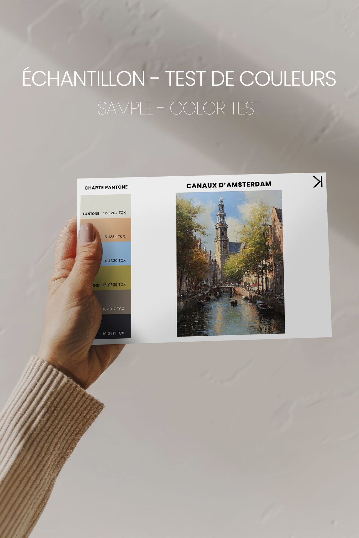 CANAUX D'AMSTERDAM, Oeuvre sur toile étirée