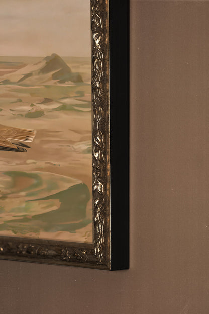 OISEAUX DE SABLE, CADRE VINTAGE ARGENT
