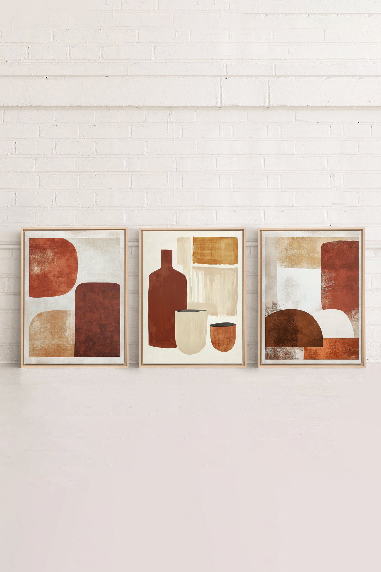 EARTHLY CRAFT TRIO (3 Oeuvres sur toile étirée)