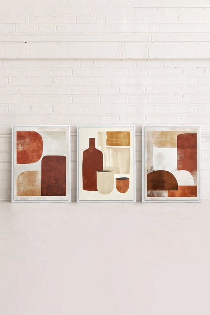 EARTHLY CRAFT TRIO (3 Oeuvres sur toile étirée)