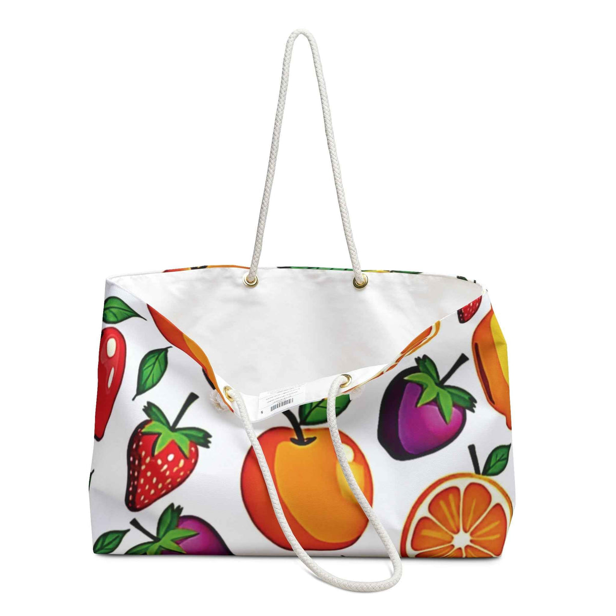 Colorful Fruit Pattern Weekender Bag| Citrus Cherry Strawberry Tote| Beach tote bag| Large Tote| mom tote| Gift for mom