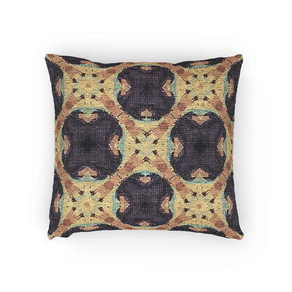 Geometric Mosaic Pattern Woven Pillow | Boho Tile Throw Cushion