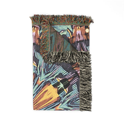 Kaleidoscope Mandala Woven Blanket — Boho Decorative Throw for Living Room & Gift