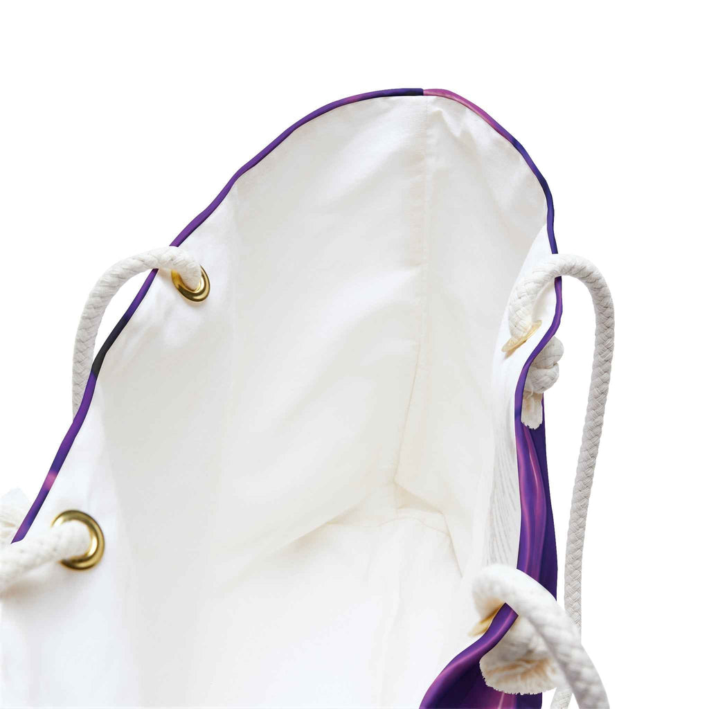 Purple Brick Pattern Weekender Bag | Gradient Brick, Large Tote Bag