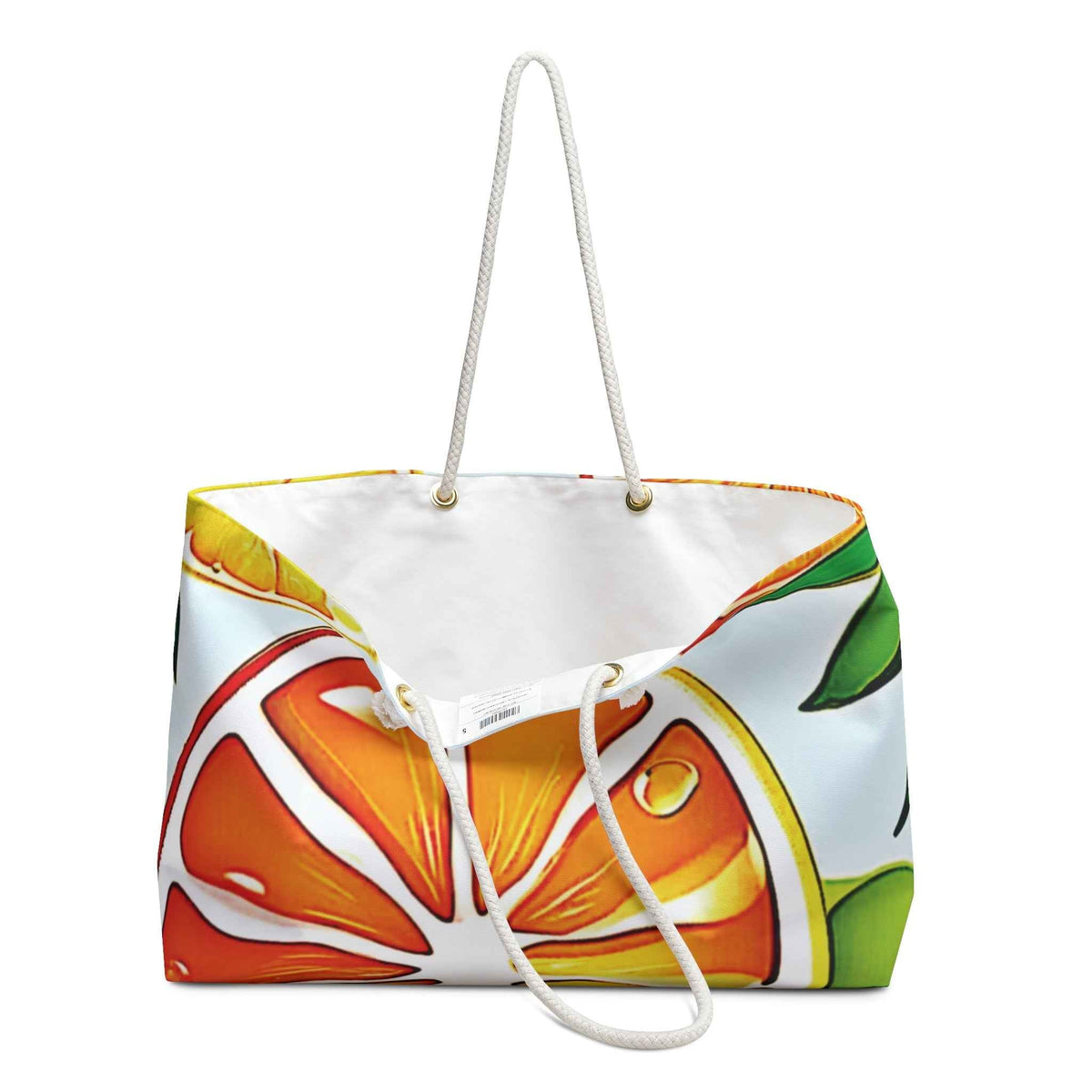Citrus Slices Weekender Bag | Orange Lemon Large Tote Bag