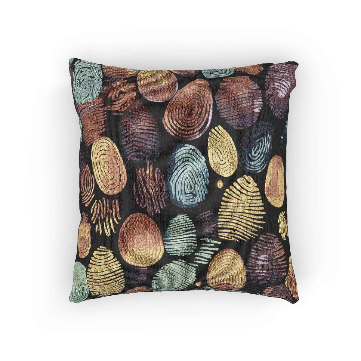 Abstract Pebble Tapestry Woven Pillow | Multicolor Stone Pattern Throw Cushion