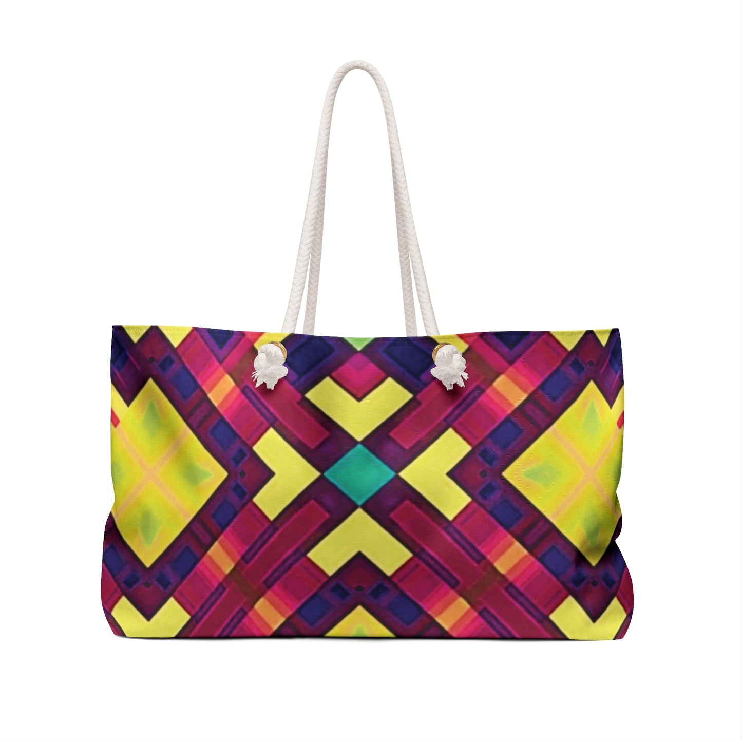 Vibrant Geo Kaleidoscope Weekender Bag