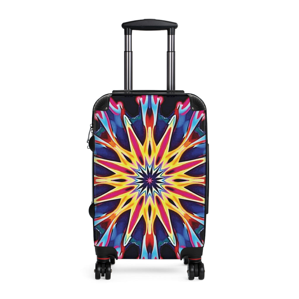 Kaleidoscope Star Carry-On Suitcase — Colorful Mandala Travel Luggage