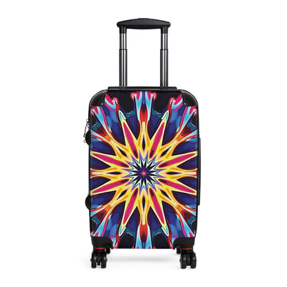 Kaleidoscope Star Carry-On Suitcase — Colorful Mandala Travel Luggage