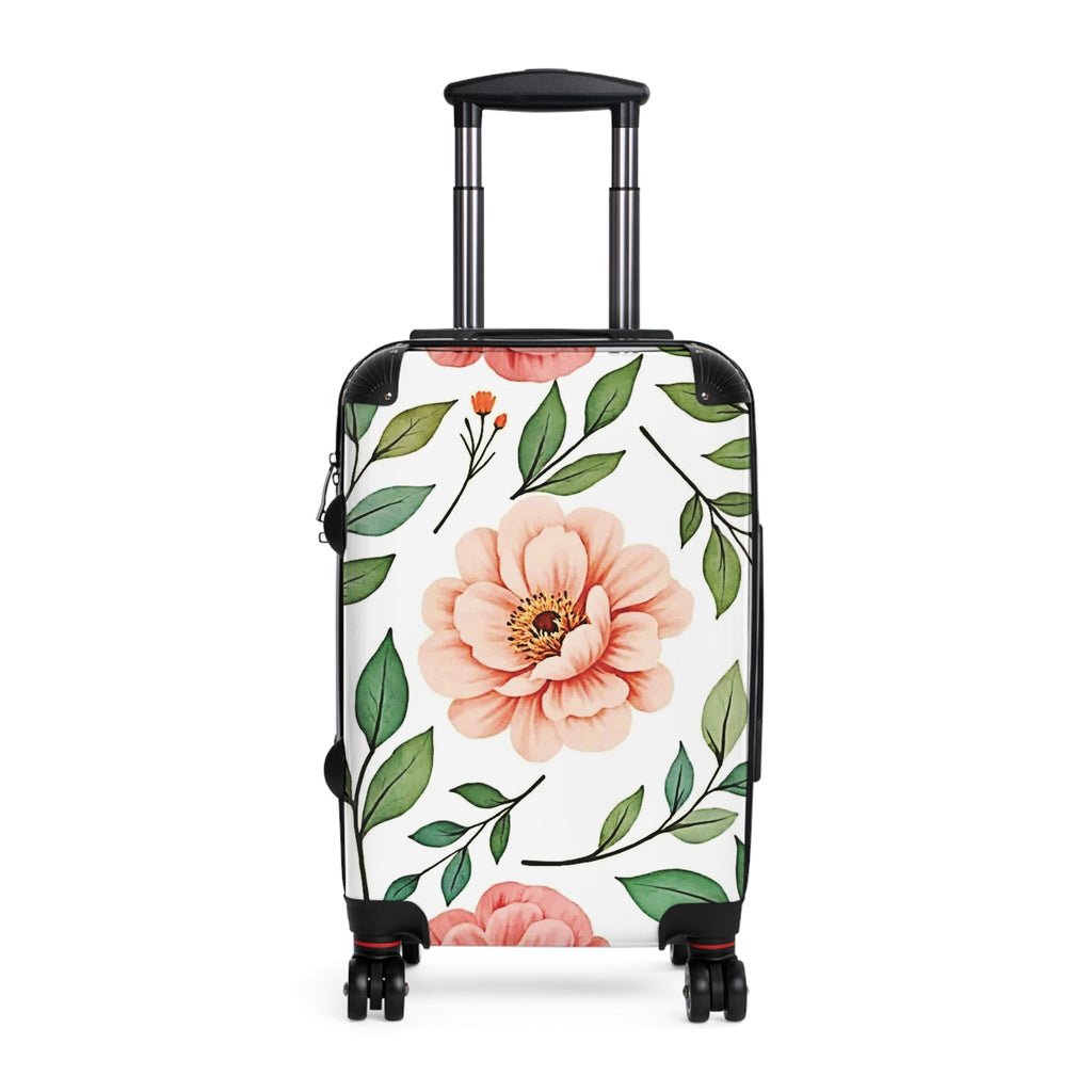 Floral Carry-On Suitcase — Pink Peony Travel Luggage