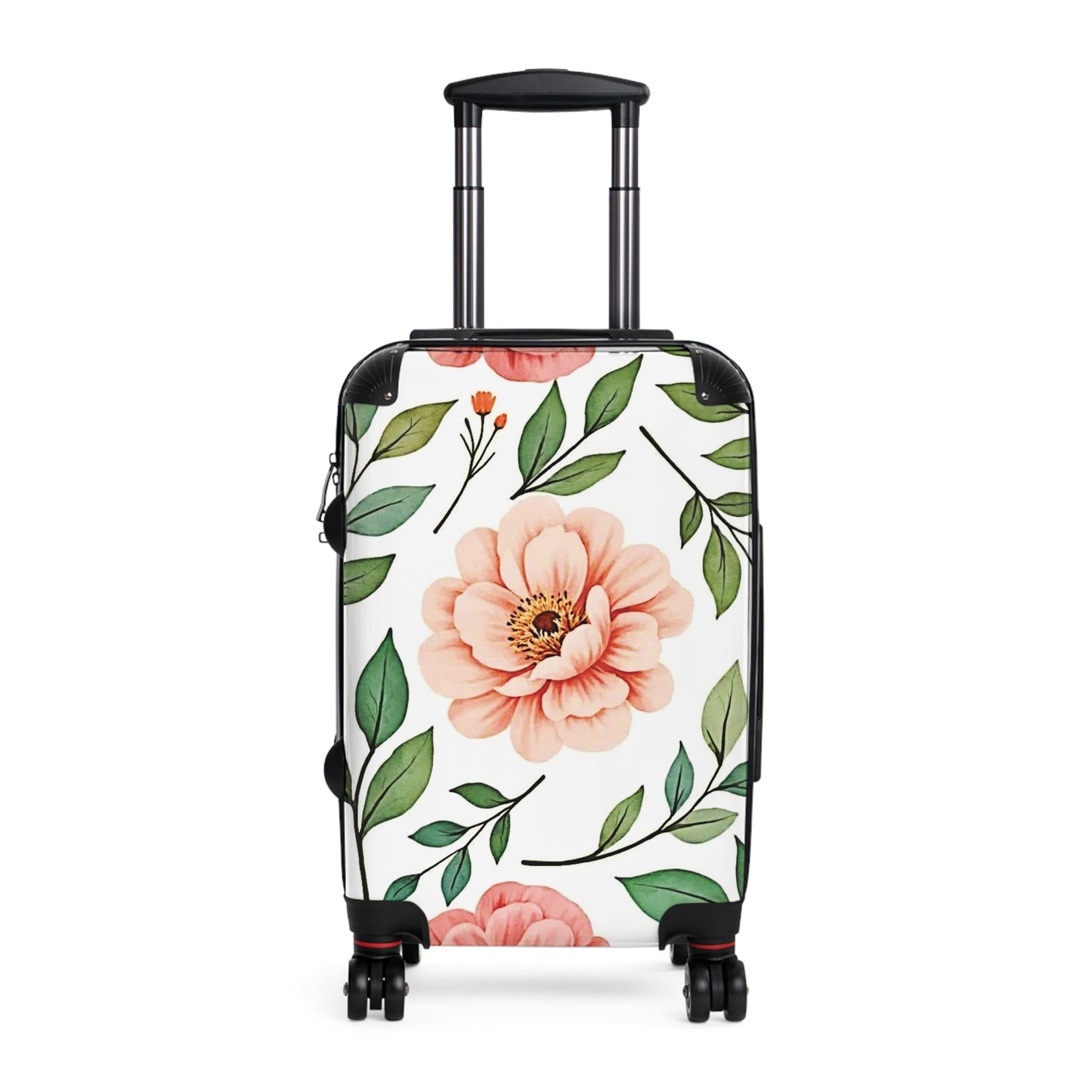 Floral Carry-On Suitcase — Pink Peony Travel Luggage