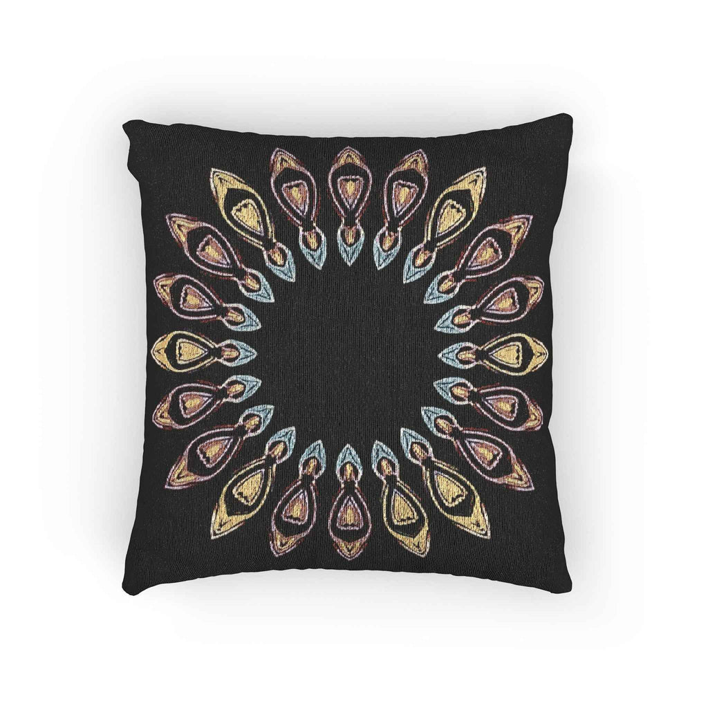Geometric Pattern Woven Pillow | Decorative Throw Cushion