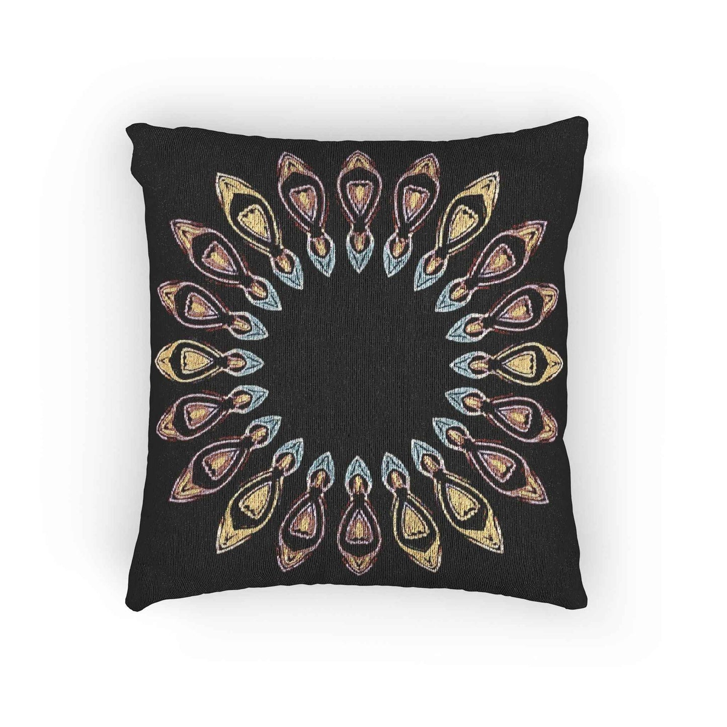Geometric Pattern Woven Pillow | Decorative Throw Cushion
