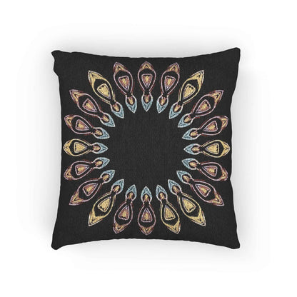 Geometric Pattern Woven Pillow | Decorative Throw Cushion