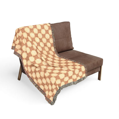 Geometric Checkered Woven Throw Blanket