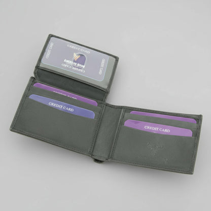 Men's RFID Bifold Left Side Flap Over Wallet