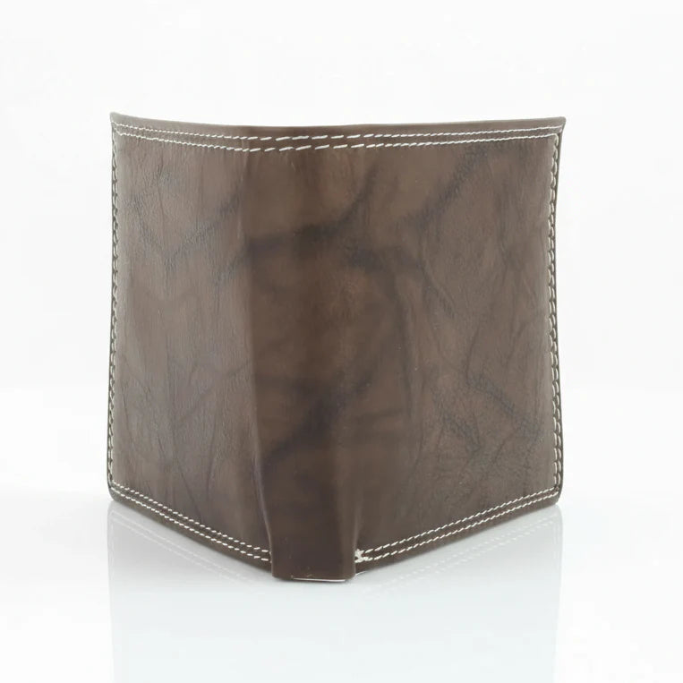 Men's Oil Pull Up Top Flap Bifold Wallet