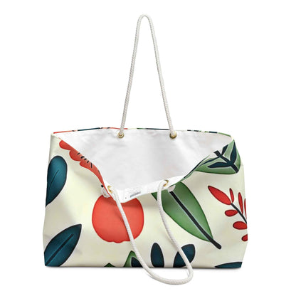 Botanical Floral Pattern Weekender Bag | Poppy Leaf Tote | Busy Mother| Baby Travel Beach Carryall