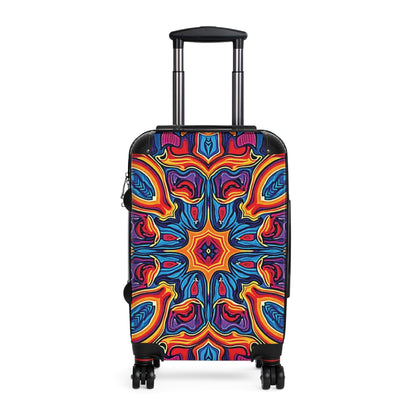 Kaleidoscope Pattern Carry-On Suitcase – Vibrant Boho Travel Luggage