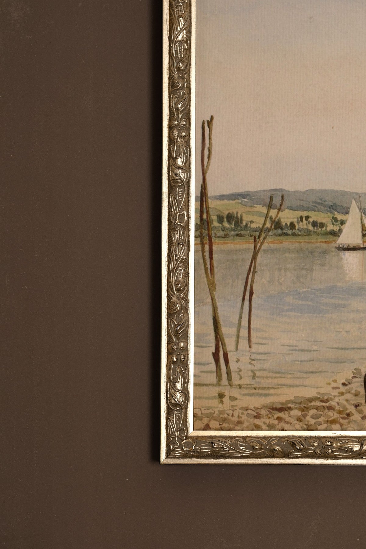 RIVES PAISIBLES, CADRE VINTAGE ARGENT