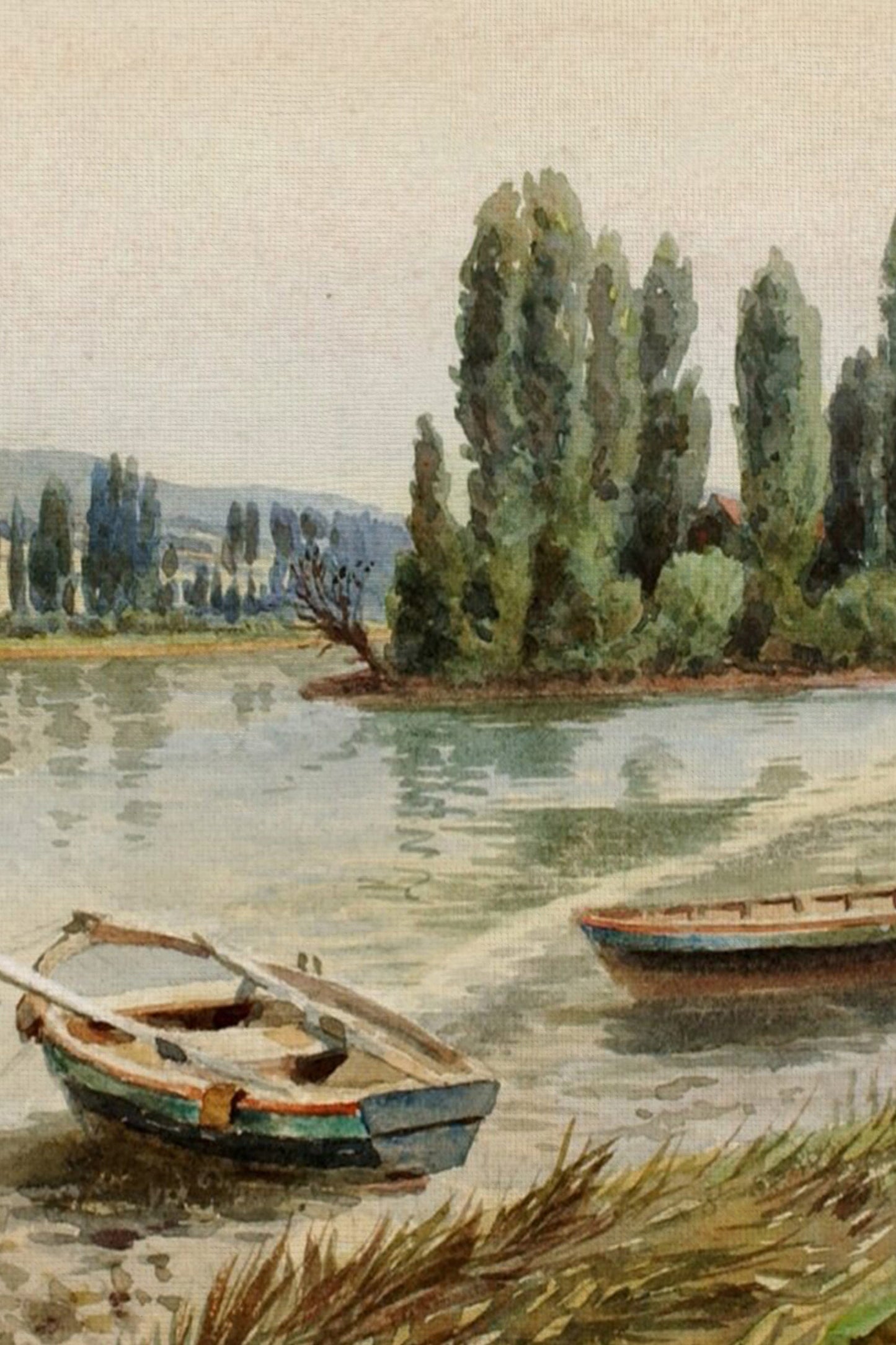 RIVES PAISIBLES, CADRE VINTAGE ARGENT