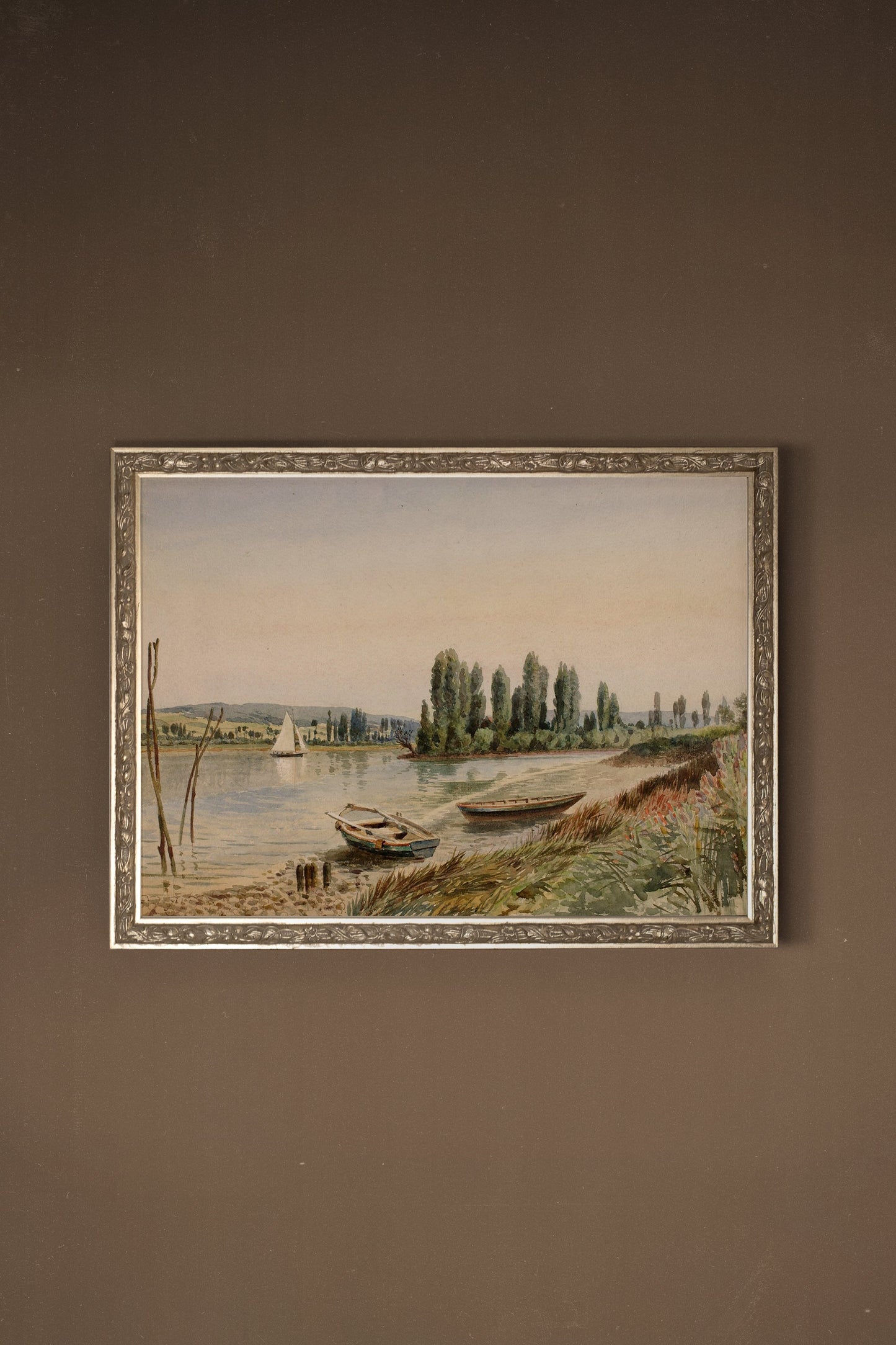 RIVES PAISIBLES, CADRE VINTAGE ARGENT